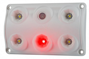 Lampa oświetlenia wnętrza LWD 2157, prostokątna z przełącznikiem i czerwoną diodą